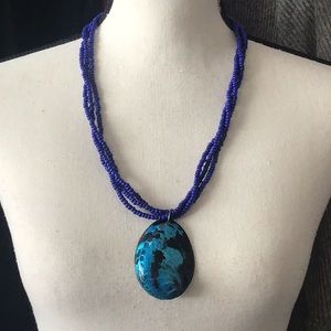 Genuine beach sea shell beaded necklace
